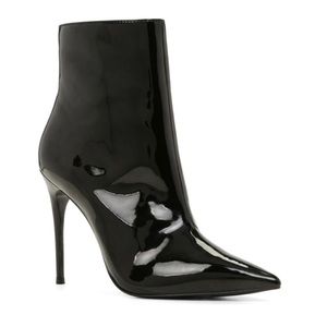 ALDO | Black Patent Stiletto Ankle Booties